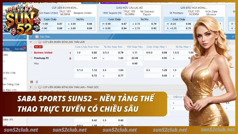 Phân tích bảng kèo Saba Sports Sun52 Khám phá nền tảng thể thao Saba Sports Sun52