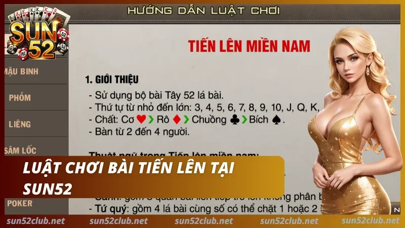 Quy tắc sức mạnh bài Sun52 Thứ tự giá trị và chất bài