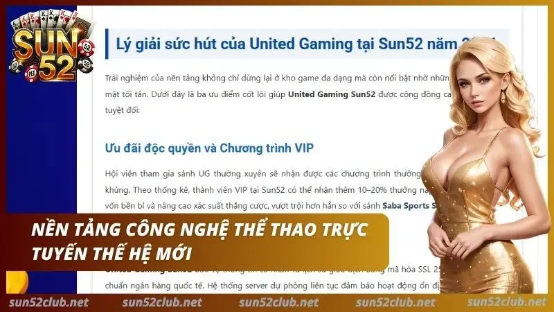 Cược Bóng Đá Sun52: Hướng Dẫn Cược Thủ Đặt Kèo Từ A đến Z 4 Đặt cược với công nghệ hiện đại nhất được tích hợp