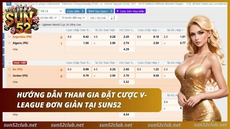 Cược V-League Sun52 - Lịch & Tỷ Lệ Kèo Bóng Đá Việt Nam 5 Quy trình tiến hành đặt cược V-League cho người mới